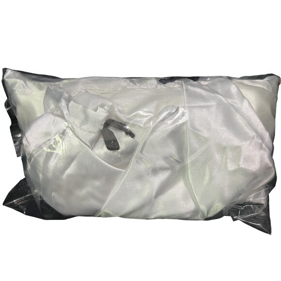 Understated Leather NWT Crescent Clutch Vegan Leather Ivory Detachable Crossbody - Picture 8 of 11